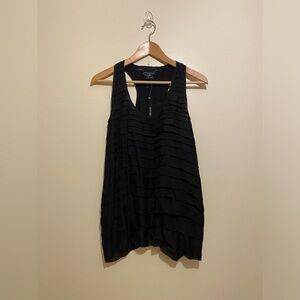 Cynthia Rowley Black Layered Silk Top Blouse. Size L . New